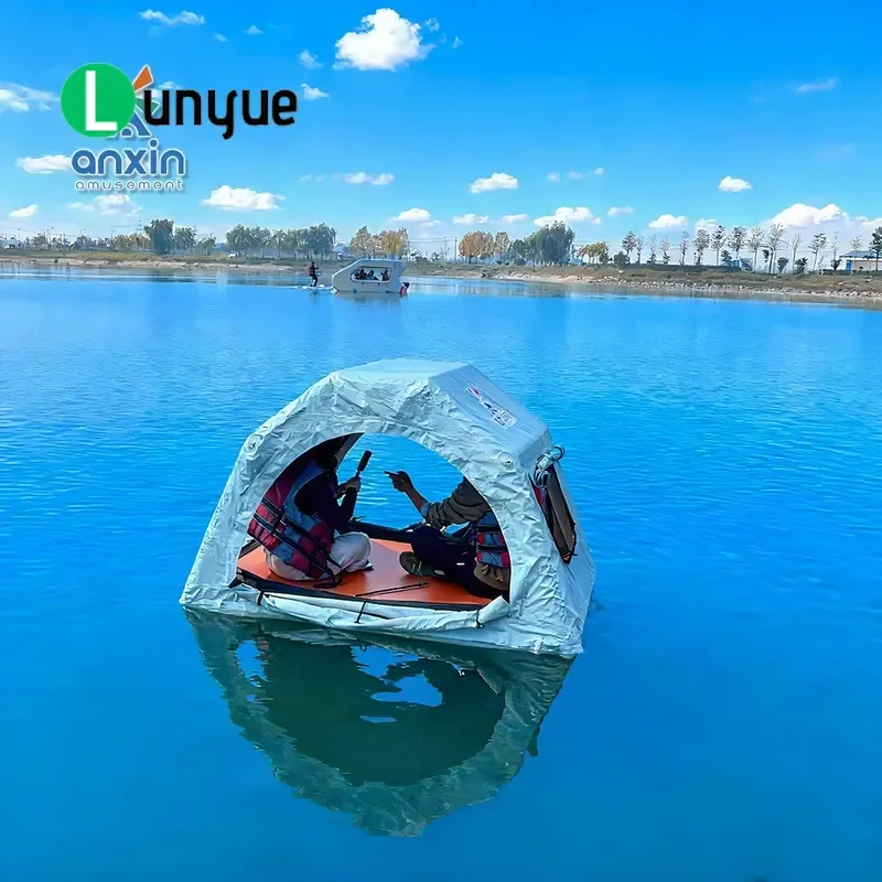Amphibious Inflatable Tent Roof Heavy Duty Waterproof Fabric Quick Set Up Floating Water Camping Outdoor Adventure Durable