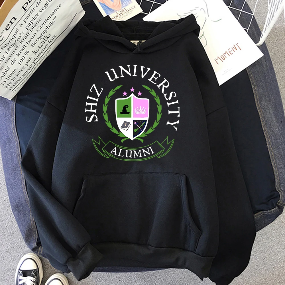 Shiz University Alumni Hoodie 2024 Retro Women/men Harajuku Aesthetic Hoodies Unisex Autumn Winter Pullover Sweatshirt Vintage