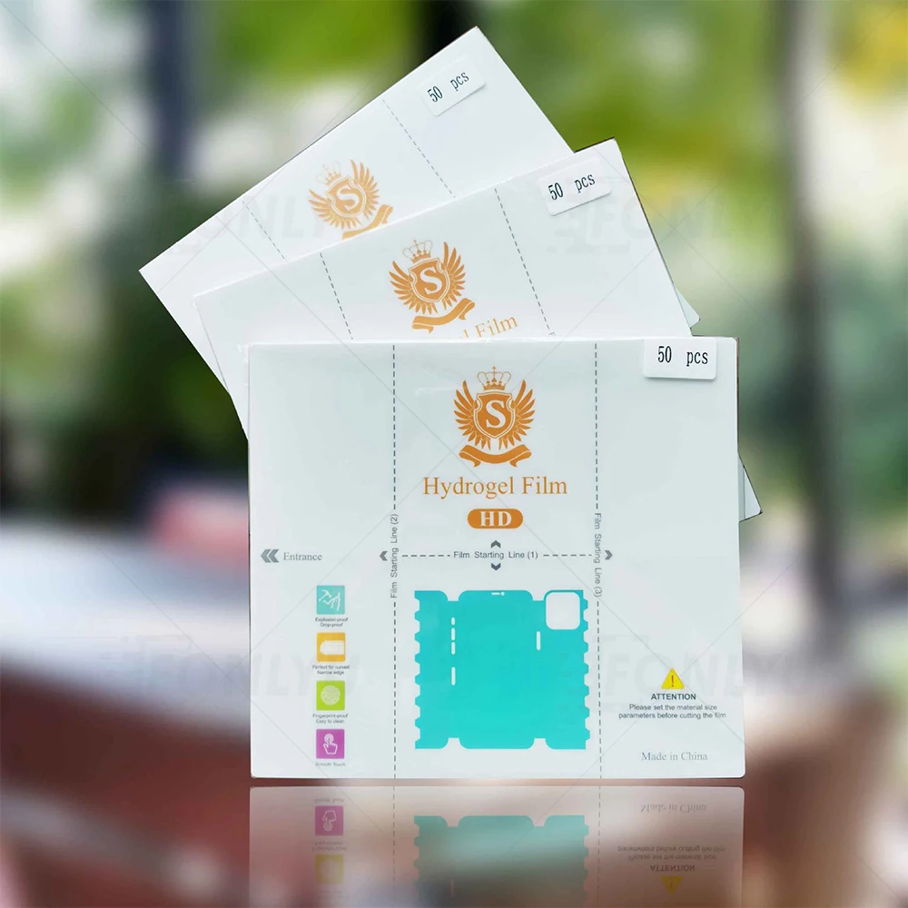 360 Toàn Thân Phủ Sóng Hydrogel Cho Fonlyu Refox Cắt Plotter Điện Thoại Màn Hình Cong Bảo Vệ Bướm Hydrogel Phim Bộ 50