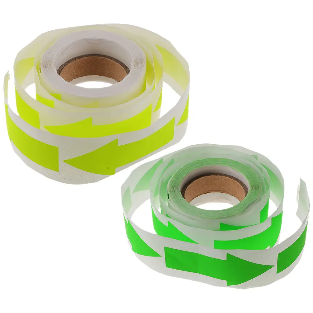 

2 Rolls Fluorescent Arrow Stickers Strong Adhesive Sealing Labels for Gift Boxes Shopping Bags Cake Bread Bags DIY Handmade