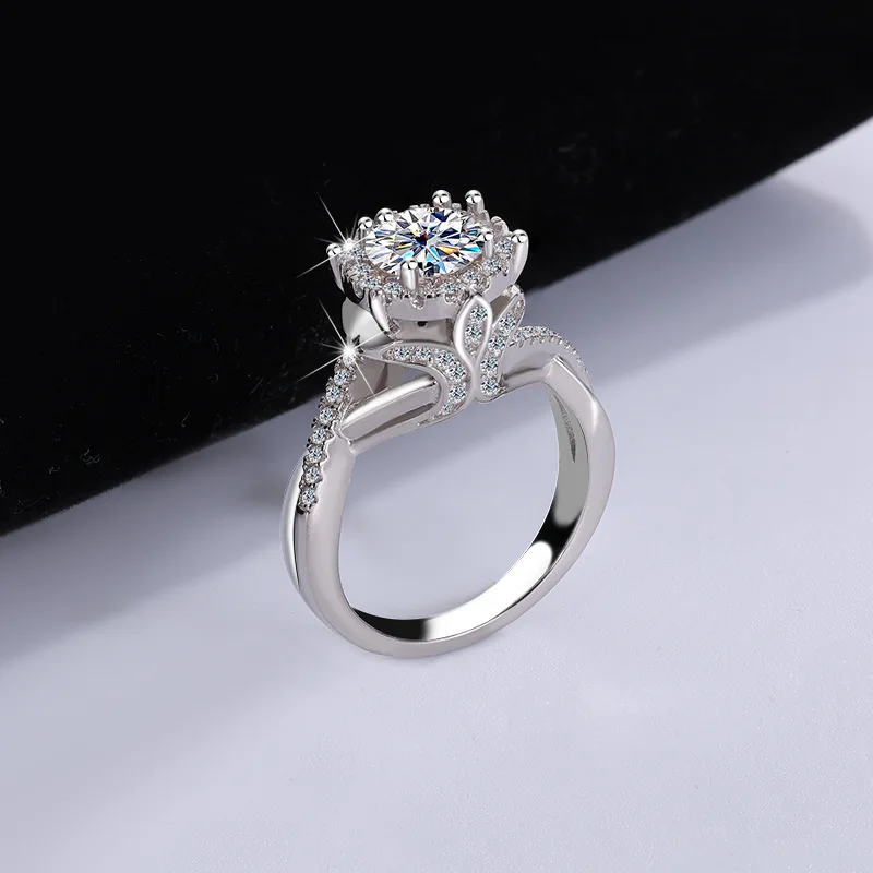 

Высококачественное серебряное сверхпрочное женское кольцо с бриллиантом Royal Estate, высококачественное кольцо с бриллиантом