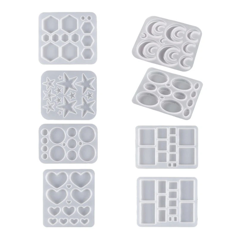 

652F Earring Pendant Mold DIY Accessories Silicone Resin Mold for Craft Making Keychain Pendant Mould Epoxy Casting Mould