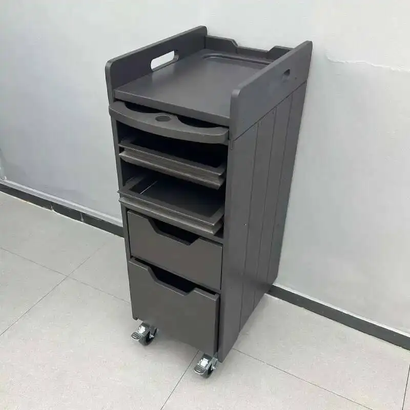 

Multi-purpose Cart With Wheels Wave Rotating Trolley Organizer Rolling Tray Cosmetologist Cosmetic Table Hair Salon