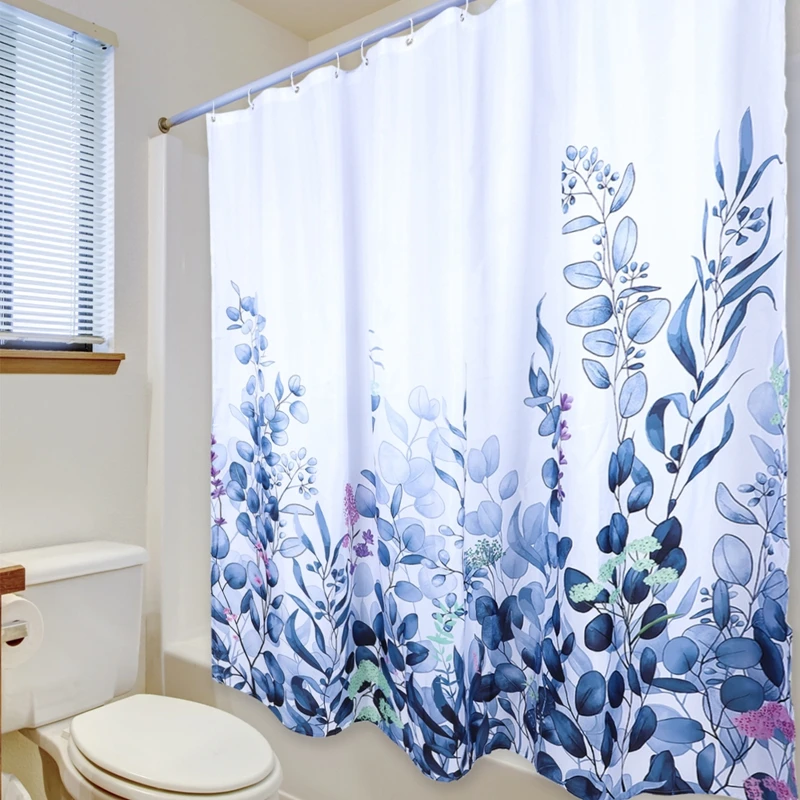 180x180cm Waterproof Flower Shower Curtain Set Plant Bathroom Decor Home Bathroom Curtain Bathroom Curtain With Hook