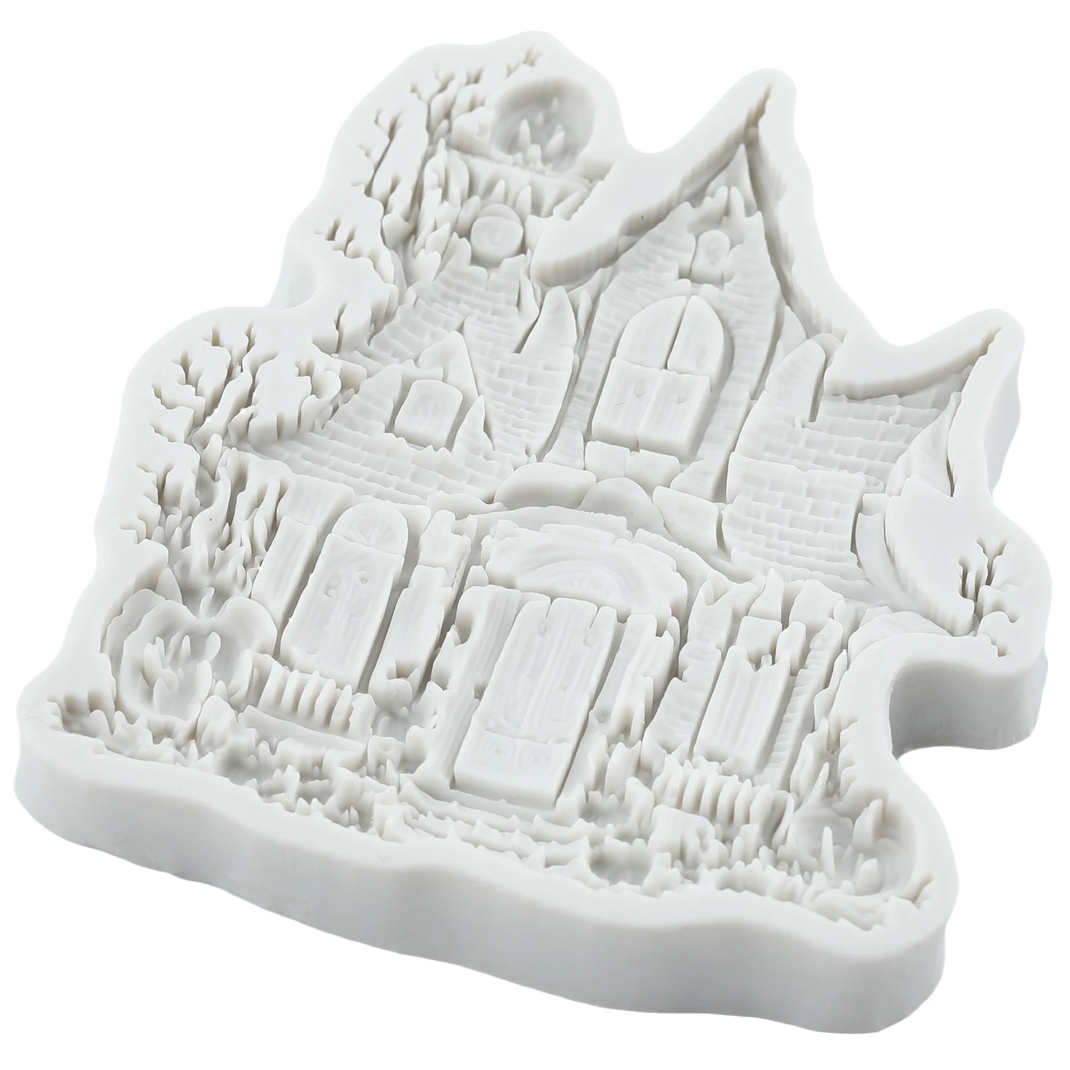 هالوين منزل مسكون قوالب السيليكون منزل فندان أدوات تزيين الكعكة قطاعات الكيك الشوكولاته الحرفية معجون اللثة بوليمر كلاي #4