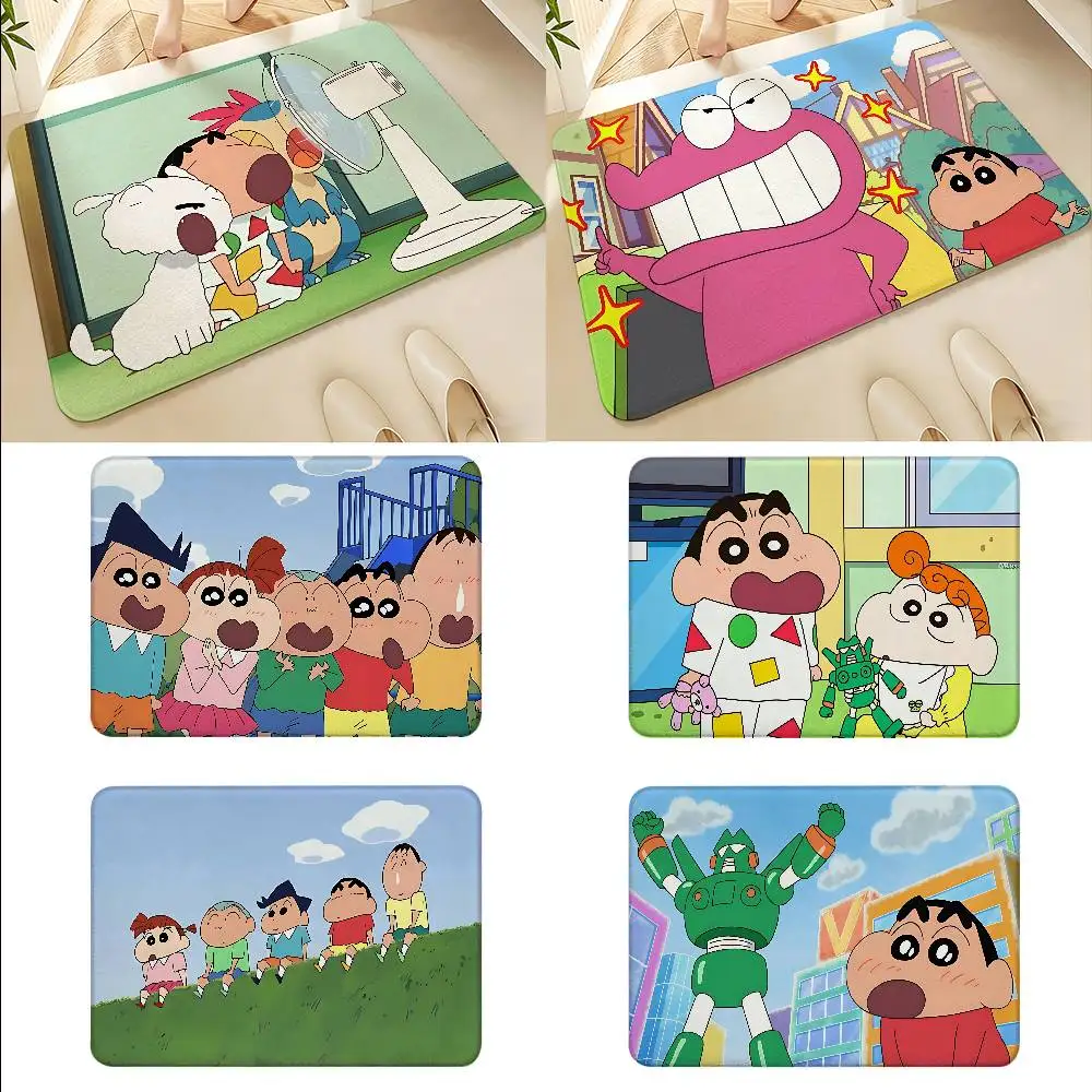 TV C-Crayon Shin-chan Floor Mats Home Laundry Rug Carpet For Living Room Decor Lounge Area Anti-slip Foot Mat Entrance Doormat