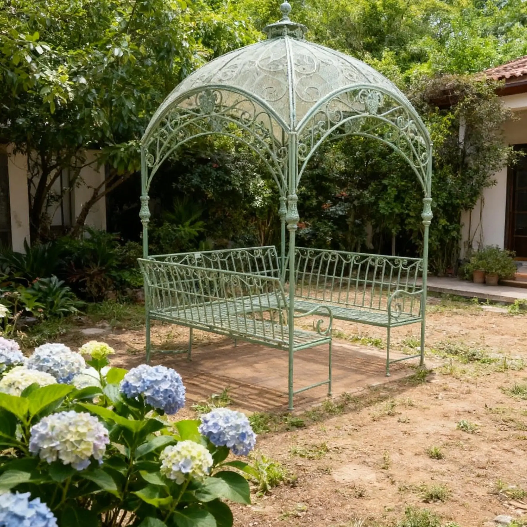 American style countryside retro iron pavilion courtyard homestay horticulture (customized)