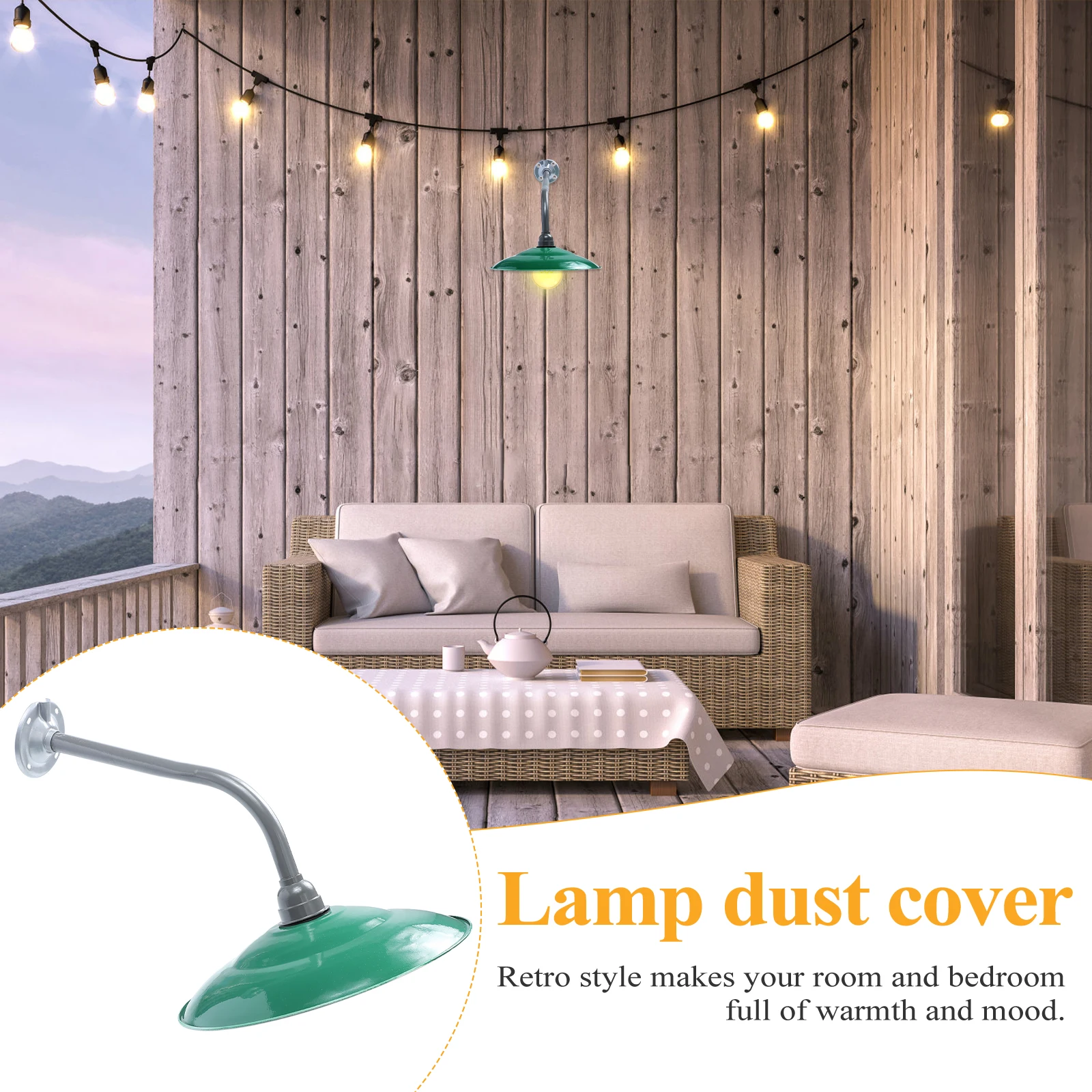 

Retro Street Lampshade Vintage Enamel Cover Warm Lighting Dust Protection Table Wall Lamp Bedroom Decor Lamp Shade