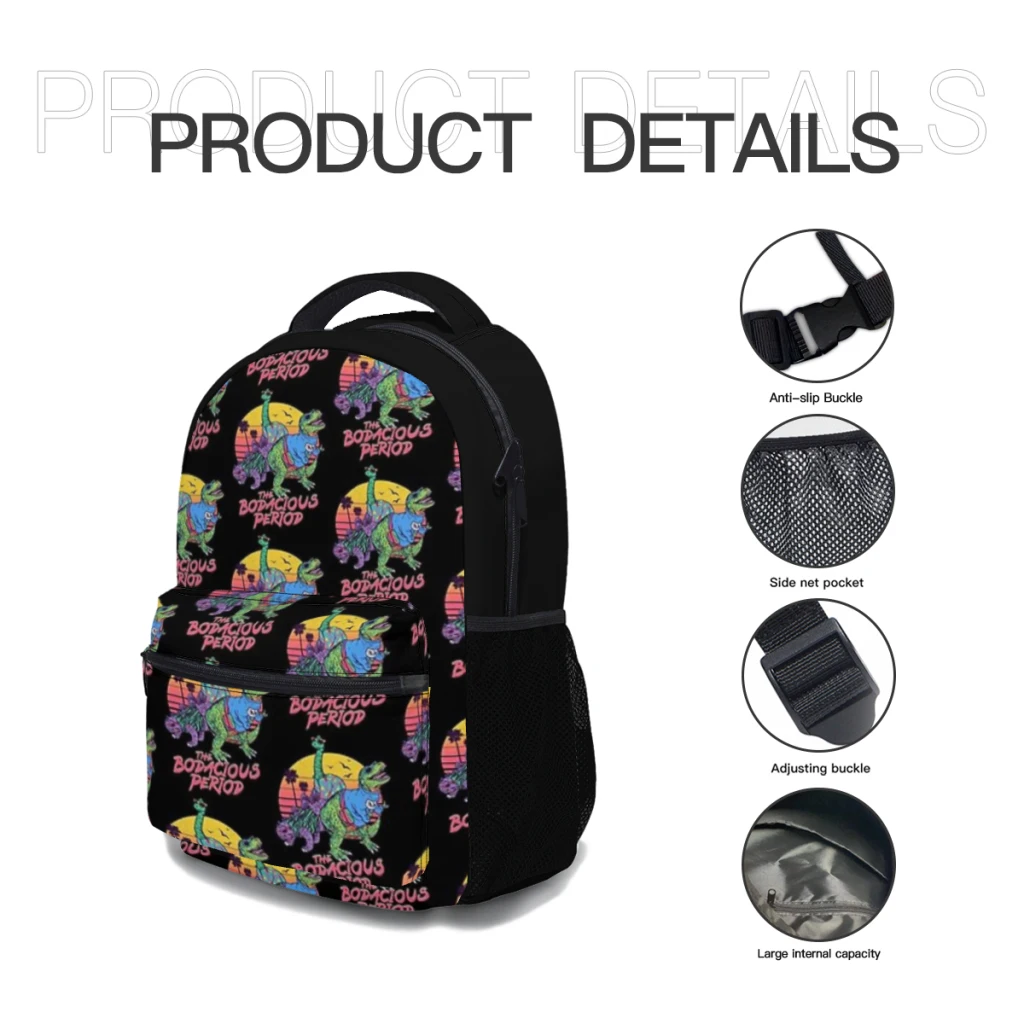 Mochila escolar The Bodacious para niños, mochila de estudiante de gran capacidad, mochila de estudiante de secundaria de dibujos animados, 17 pulgadas