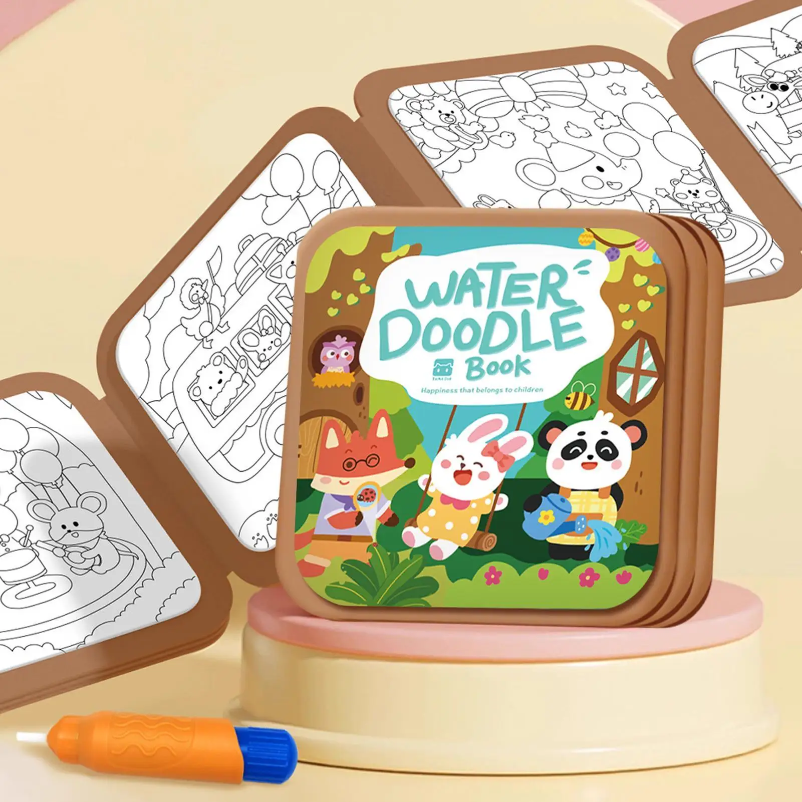 ألعاب مونتيسوري كتاب تلوين قابل لإعادة الاستخدام كتاب رسم مائي سحري للأطفال الصغار لعبة رسم كتاب ألعاب تعليمية للأطفال #6
