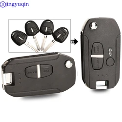 Jingyuqin 2/3 pulsanti Cover portachiavi modificata per Mitsubishi Lancer Evo Colt Outlander Mirage Keyless (lama destra)