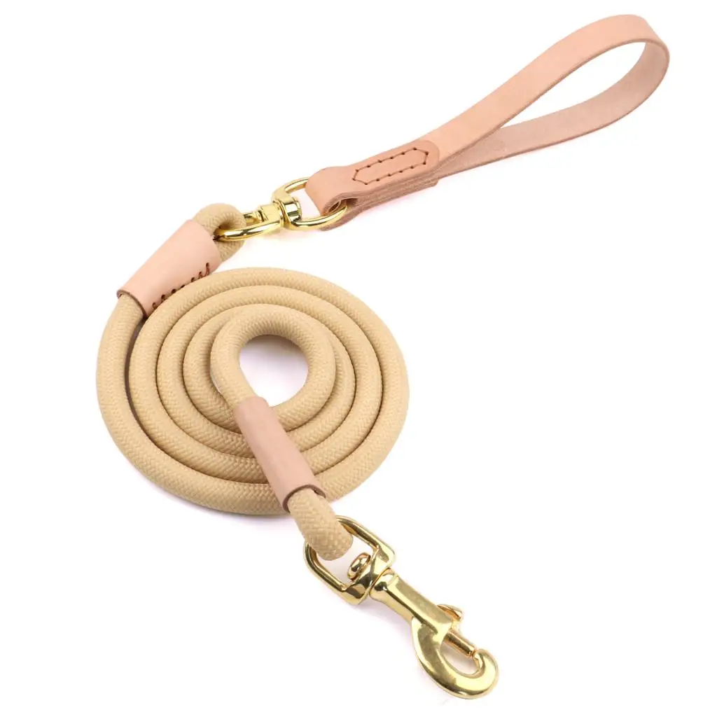 Leather Dog Leash Double Coupler 1 Way 2 Ways Dog Leashes Durable Pet Walking Leads Rope For Dogs Pitbull French Bulldog Pug