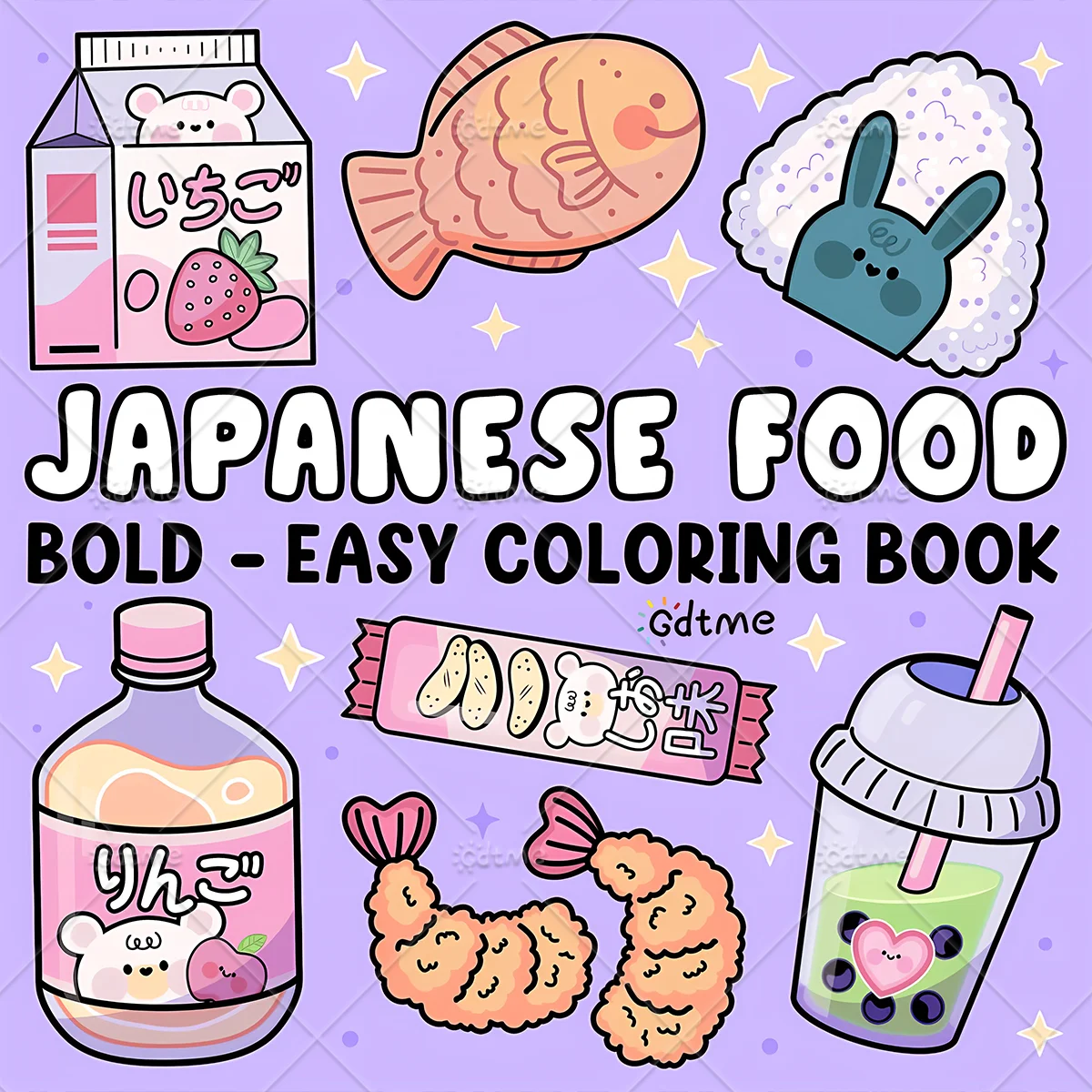 Food And Snacks Coloring Book Bold And Easy - Libro de Colorear con Patrones de