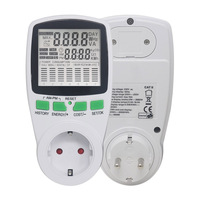 EU Plug AC Power Meters 200V-250V Digital Voltage Wattmeter Power Consumption Watt Energy Meter Electricity Analyzer Monitor