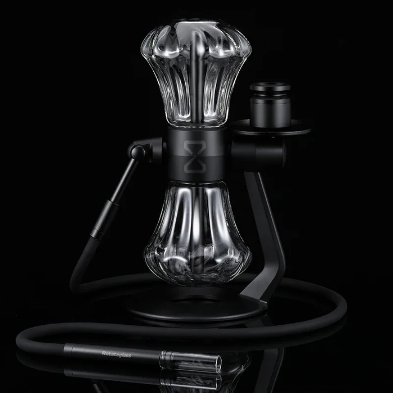 High Quality Gravity Shisha Water Pipe Set with 360° Rotating Hookah Portable Smoking Kit for Dry Herb Tobacco