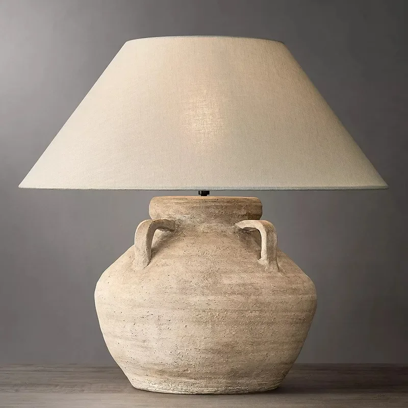 Wabi Sabi Nordic table lamp, ceramic bedroom bedside modern, decorative bed and breakfast lamps