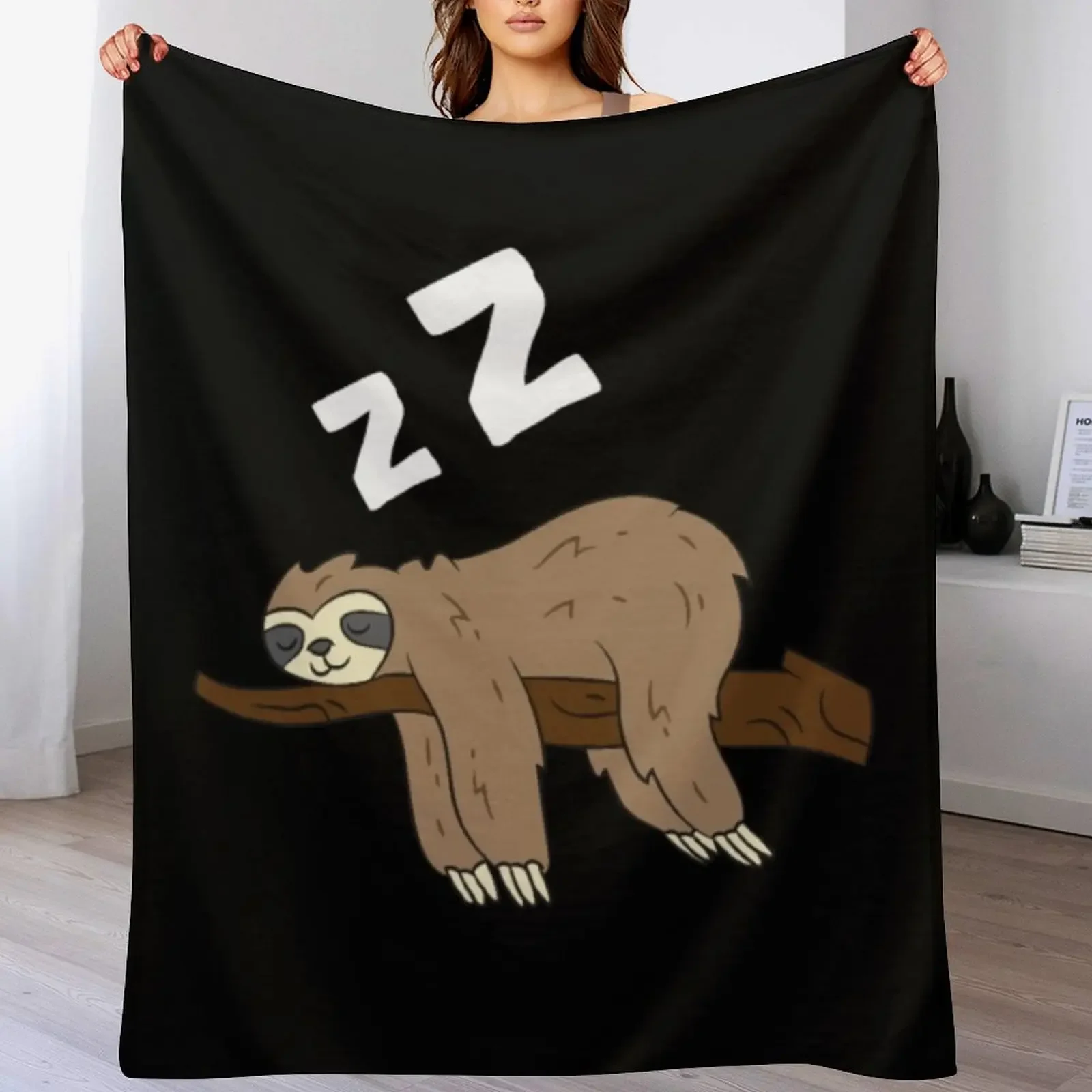 

Tired Sloth Pajama Love Sloths Throw Blanket Sofa Throw Thermals For Travel Flannels Cute Plaid Blankets