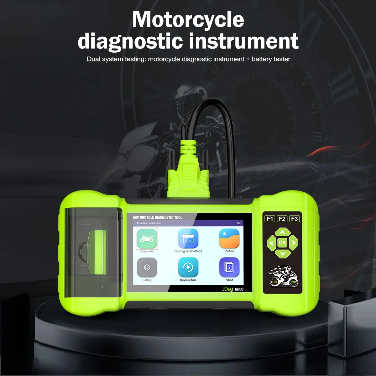 2024    Diag M300 Professional Motorcycle Diagnostic Scanner Instrument Clear Fault Service Reset ABS Engine tool