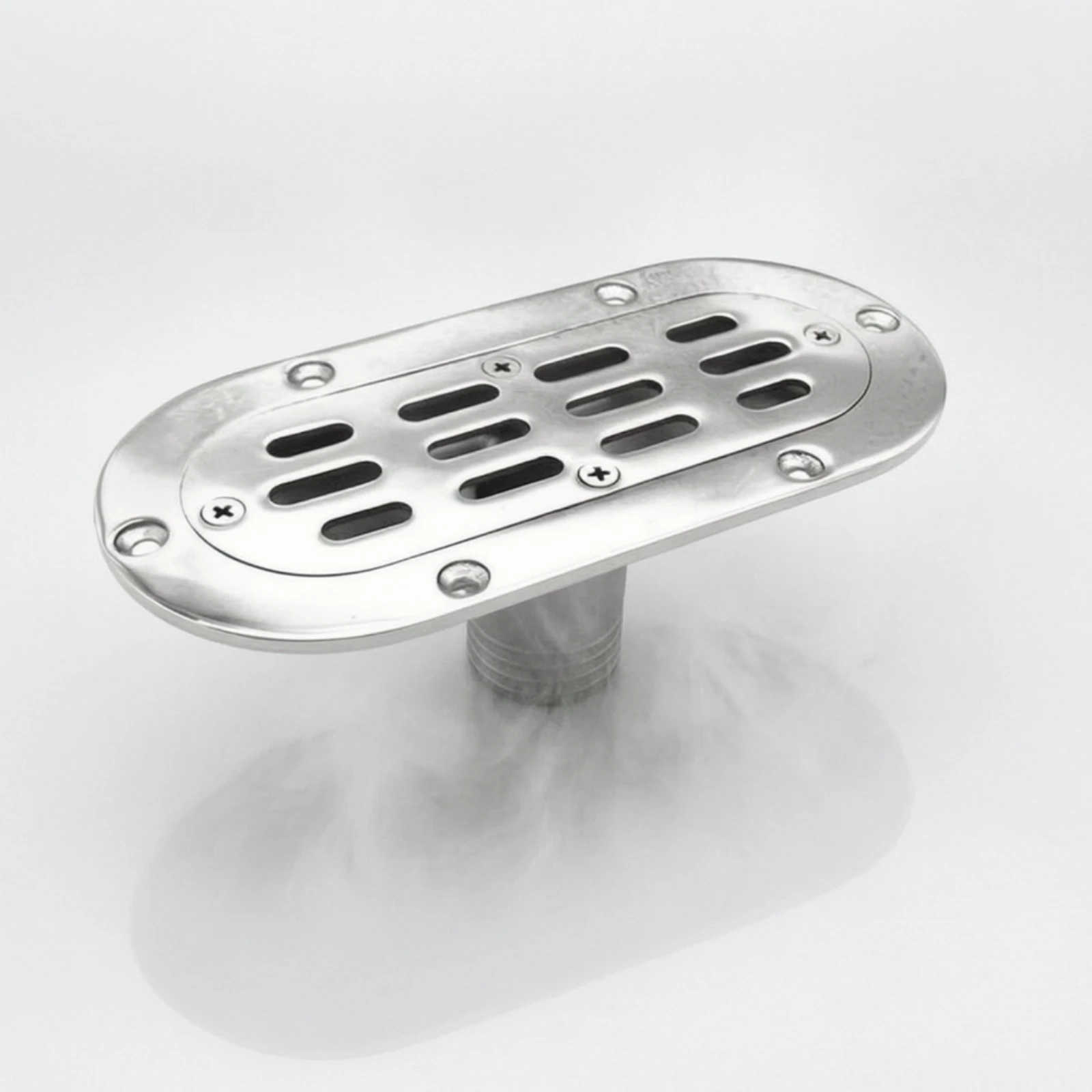 Boat Deck Drain with Threaded Outlet 316 Stainless Steel Marine Floor Drain Mirror-Polished Heavy Duty for Yacht Builders, Boats
