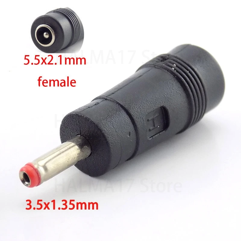 Laptop DC Power Supply Connector 5.5x2.1mm Female Jack Conversion Plug Right Angle Male 3.5 2.5 4.0x1.7mm Charger Adapter m20 J