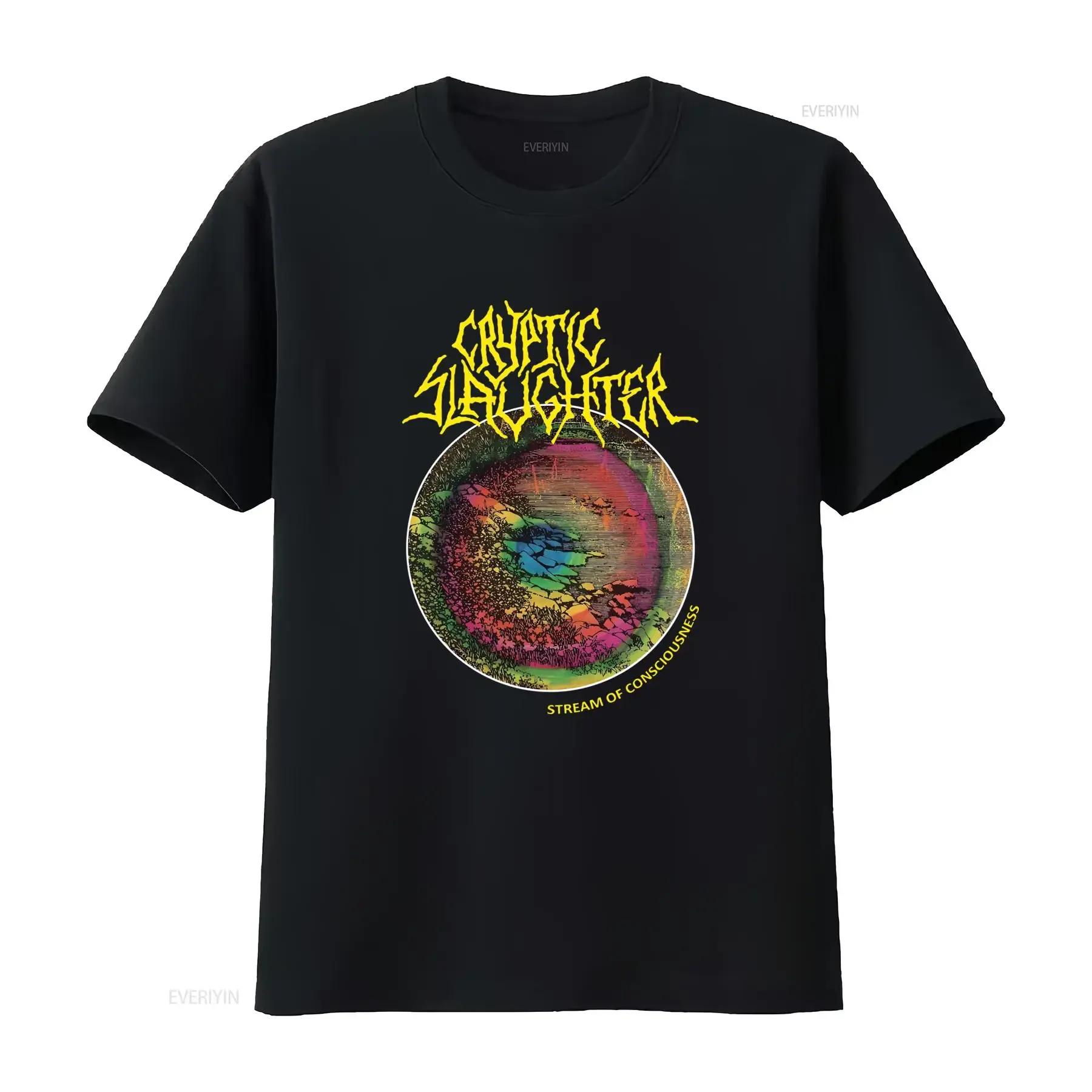 CRYPTIC SLAUGHTER Stream Of Consciousness T Shirt Available In Full Sizes From S To 5XL vintage Washed Breathable Slightly