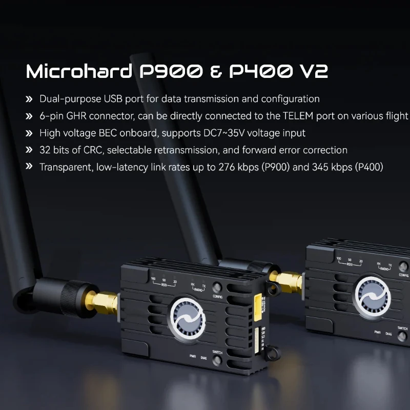 홀리브로 마이크로하드 텔레메트리 라디오 V2 - P400 / P900