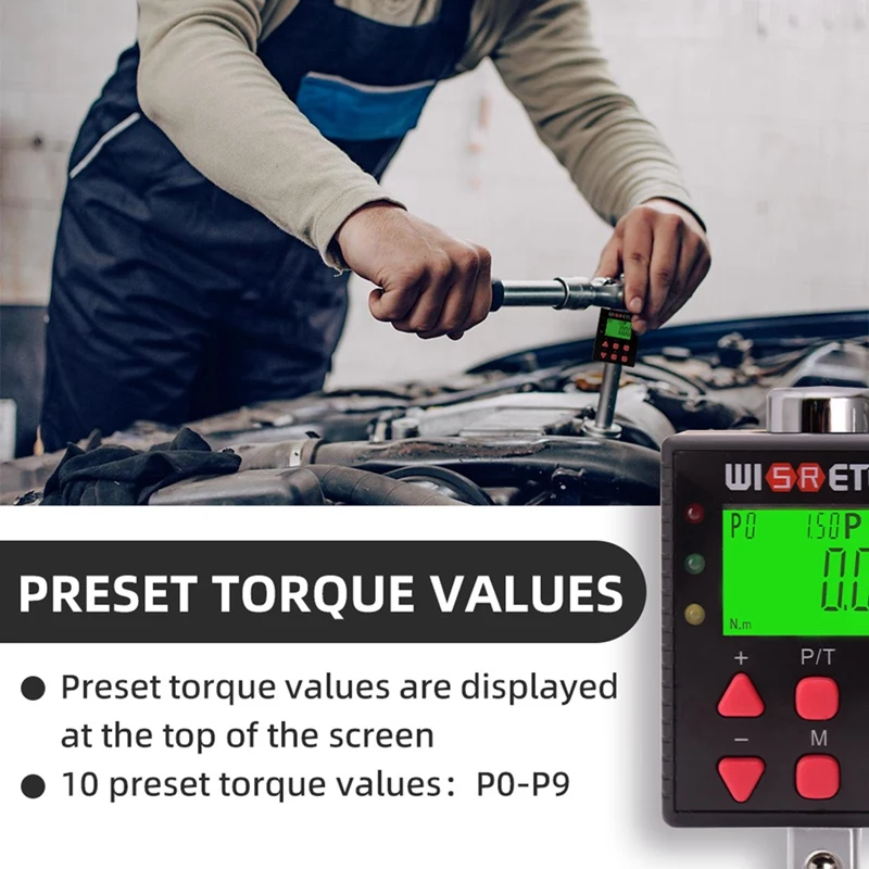WISRETEC High-Precision Electronic Digital Torque Meter Torque Meter Adapter Connector Kilogram Force Torque Meter ADQ2-010