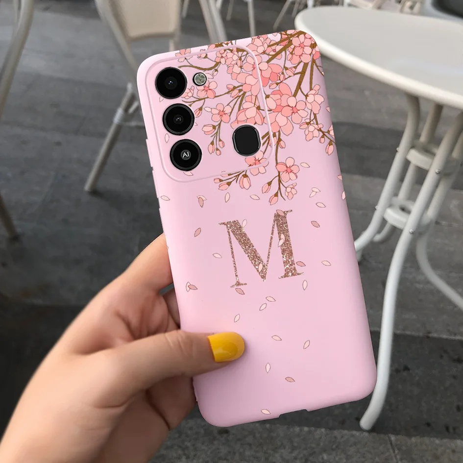 For Phone Cover Tecno Spark 8C Case KG5 Letters Cute Silicone Soft Back Cover For Tecno Spark Go 2022 Case KG5k Spark8C 8 C Capa