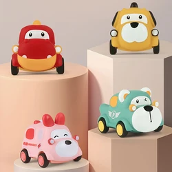 Baby Car Toys Press Gear Car Children's Toy Car Cute Pull Back Inertial Car Toy for Toddler Puzzle Animals Car Gift for Children
