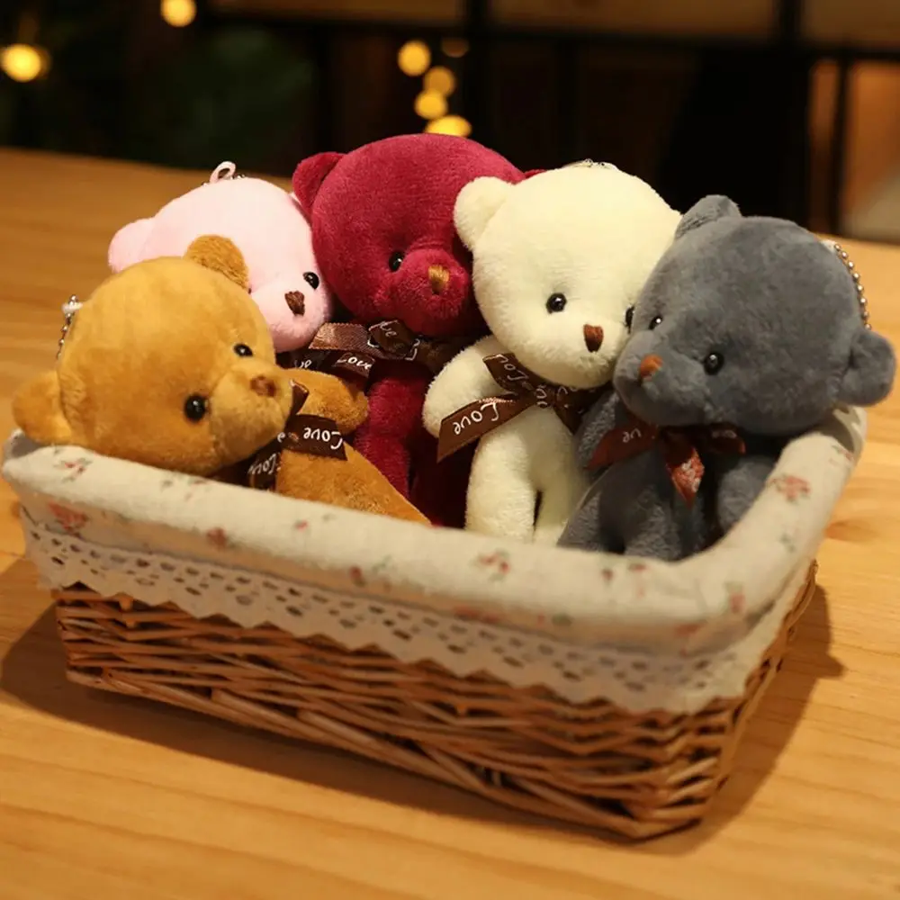 Plush Keychain Animal Dolls Bag Pendant Soft Toy Stuffed Animals Tie Bear Doll Bear Plush Toy Bear Plush Keychain Plush Pendant