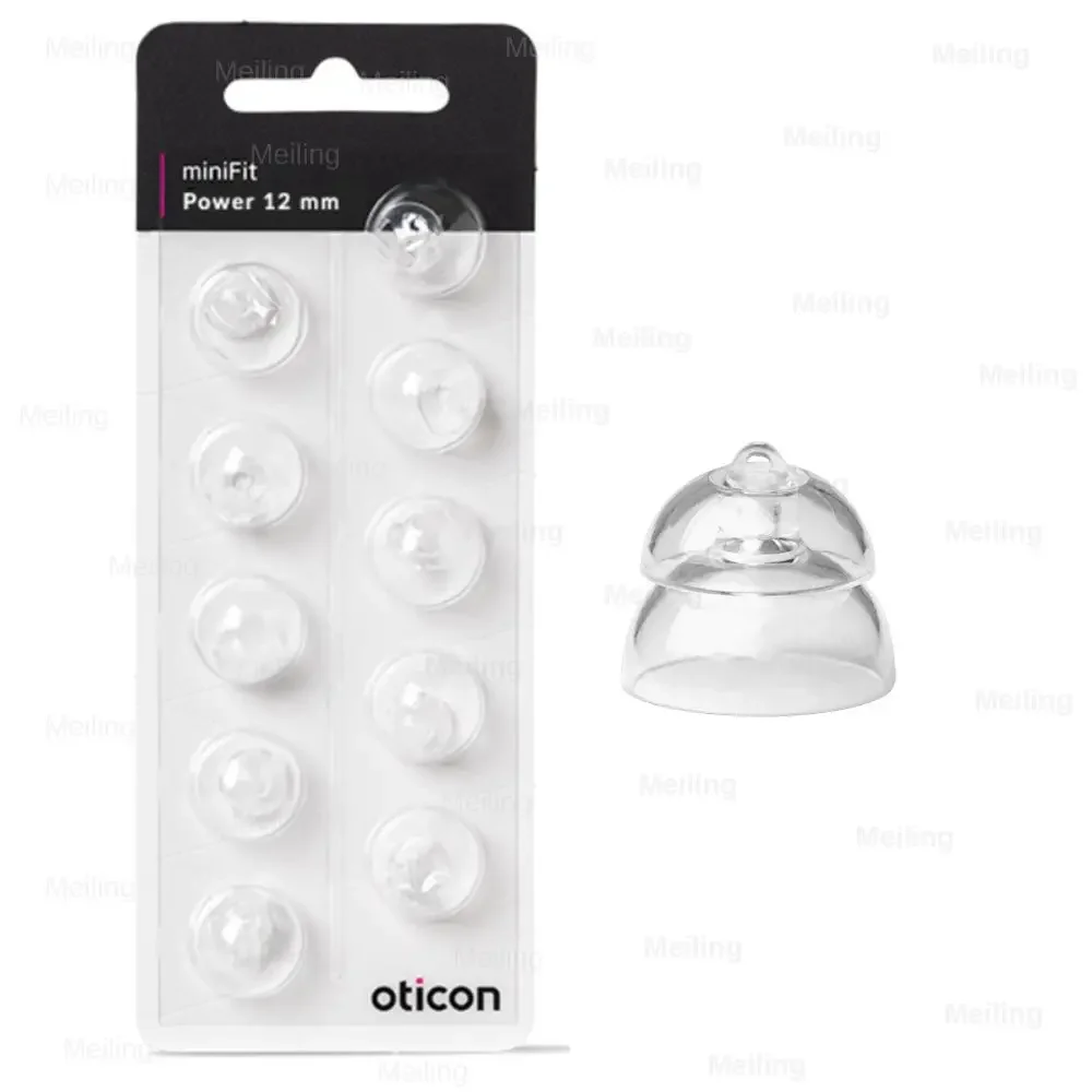 Oticon Hearing aid Pack of 10pcs oction miniFit Power 6mm 8mm 10mm 12mm Ear Tip Double Dome for Oticon Mini RITE Hearing Aids