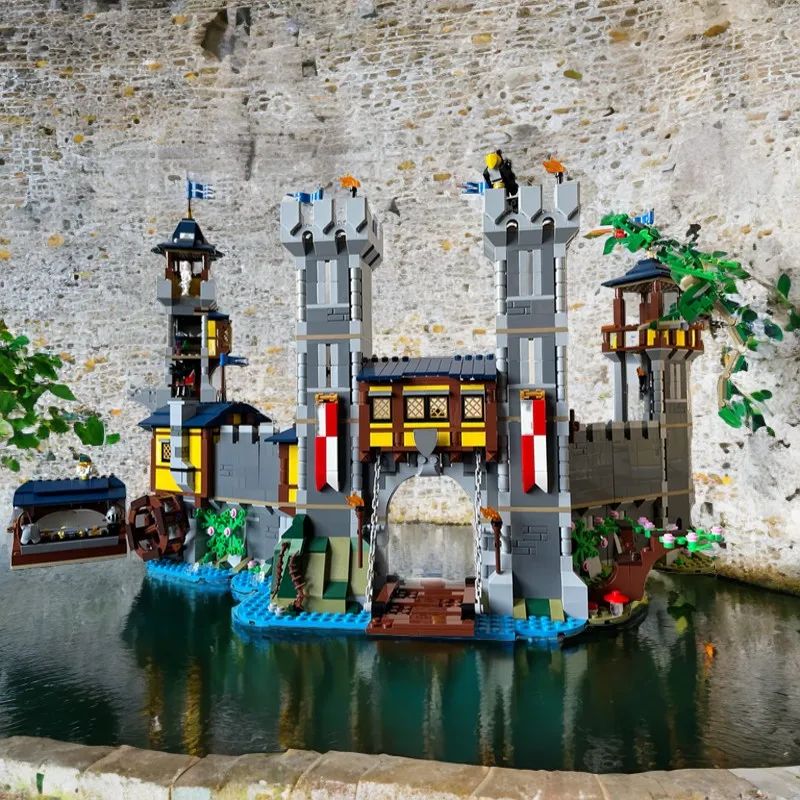

2406 шт. MOC строительство DIY развивающая игрушка двойной средневековый замок альтернативная сборка творческий технический строительный блок подарок для детей