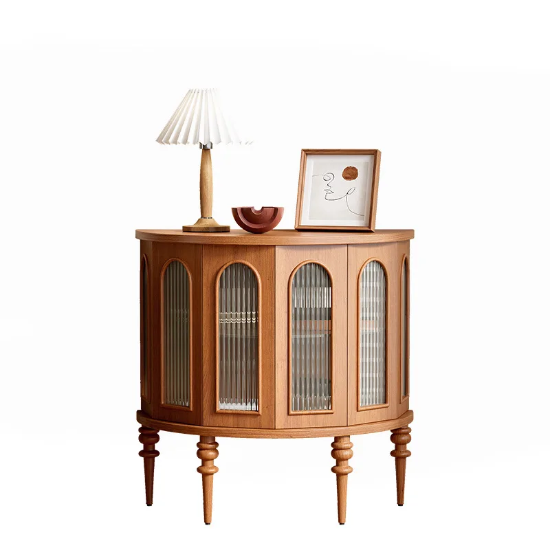 

Roman side cabinet retro porch cabinet medieval acrylic cherry wood side cabinet