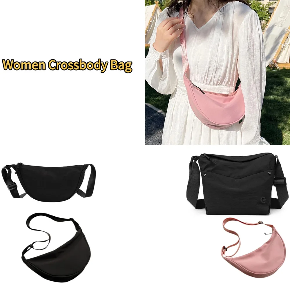 

Large Capacity Women Casual Nylon Crossbody Bag Summer Nylon Simple Shoulder Hobo Bags Fashion Travel Shopping Bag Wallet