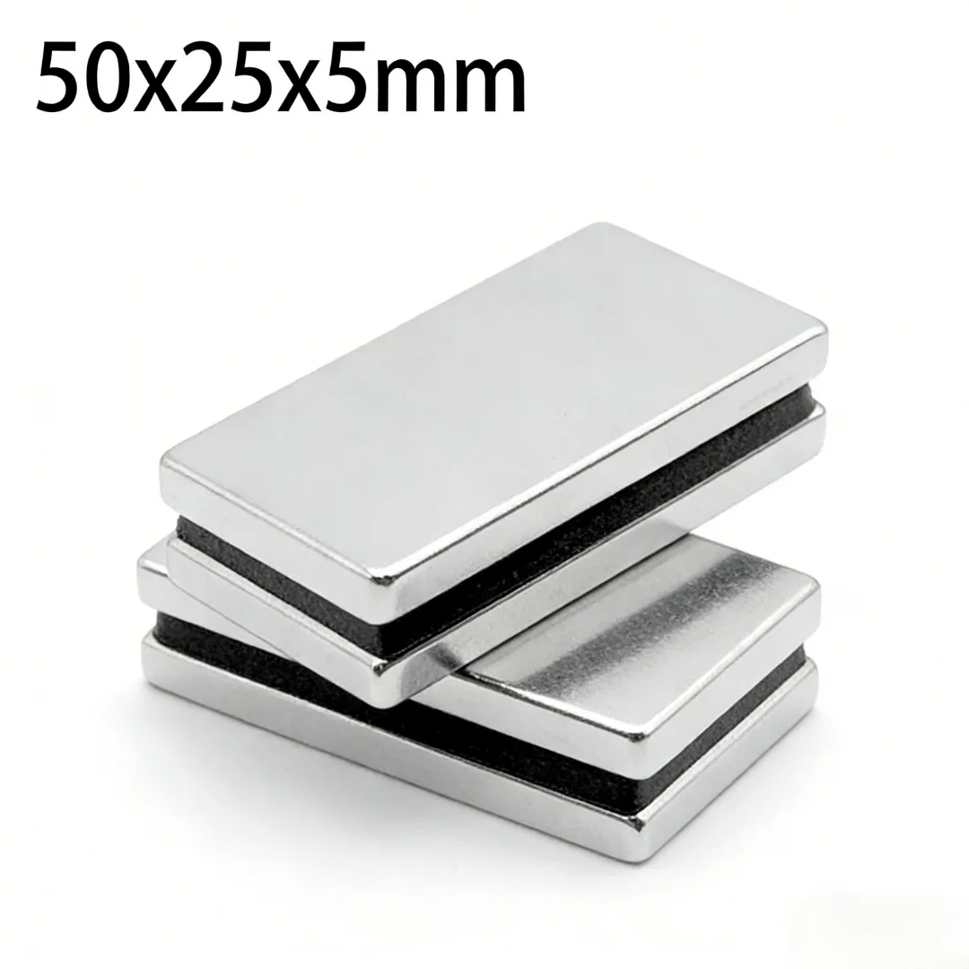 50x25x5mm Sheet Powerful Magnets 50*25*5 Strong Block Magnets For Fridge, DIY, Building, Scientific, Craft, Education 50*25*5