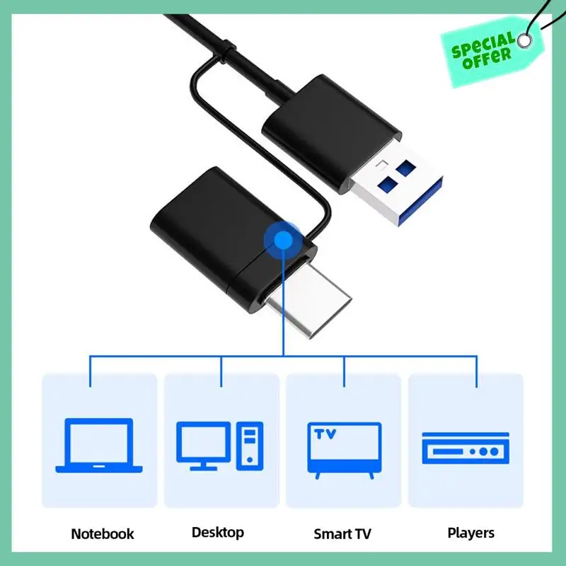 

Адаптер A95Q-SATA к USB 3.0 типа C USB 3.0 к SATA для 2,5 3,5-дюймового жесткого диска SSD HDD подходит для Windows 7/8/10/11 OSX