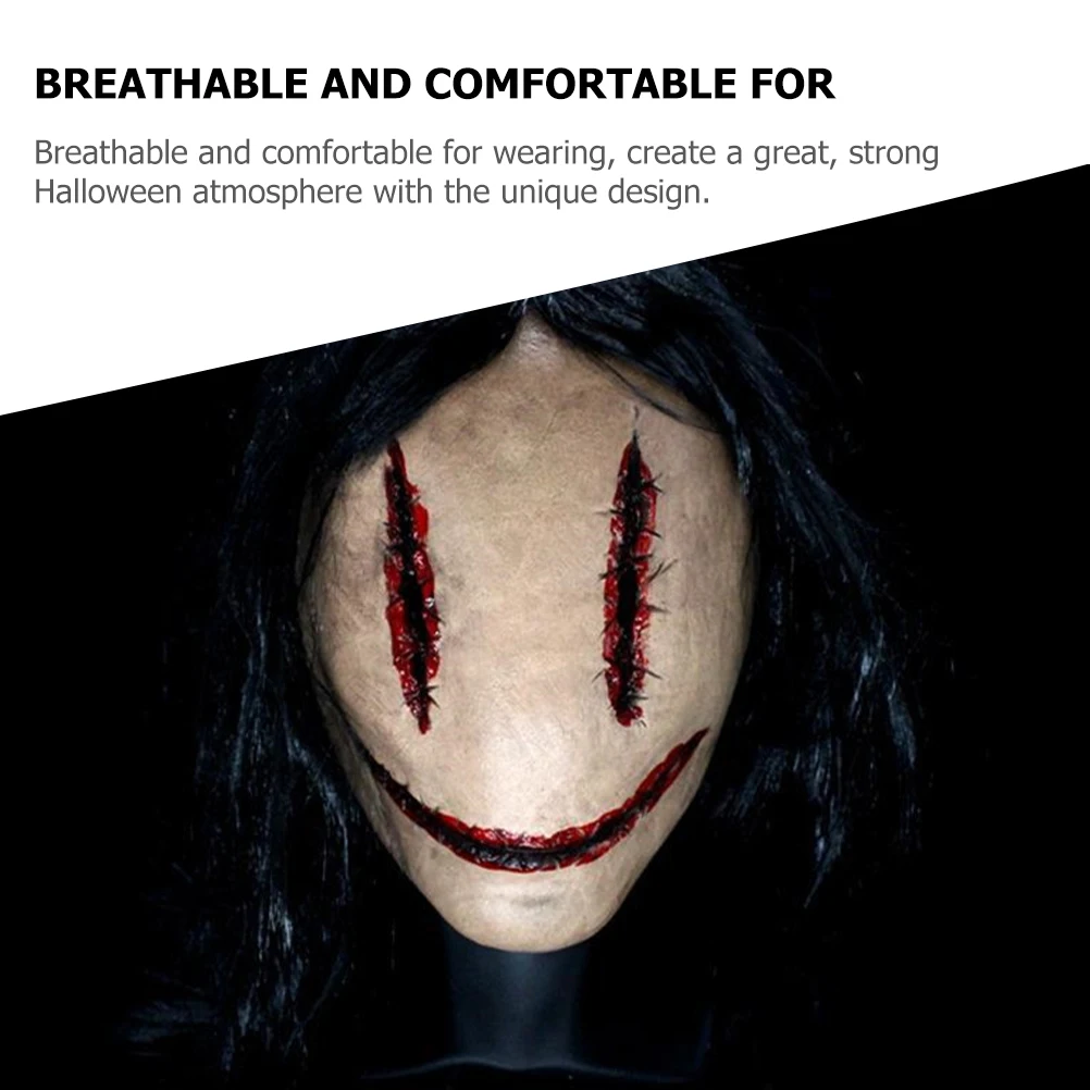 Maschera Horror Bloody Prop Maschere gonfiabili di Halloween Bambini Spaventosi Viso Creepy House Decor Khaki Adulti Costume Uomini e donne