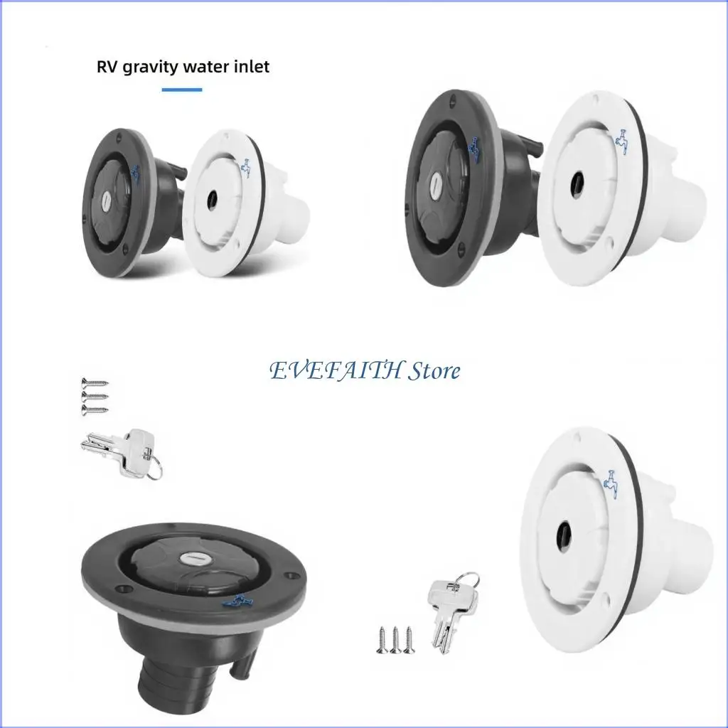 

124B RVs Campers City Water Inlet Corrosion Resistant Sealed Leakproof Design