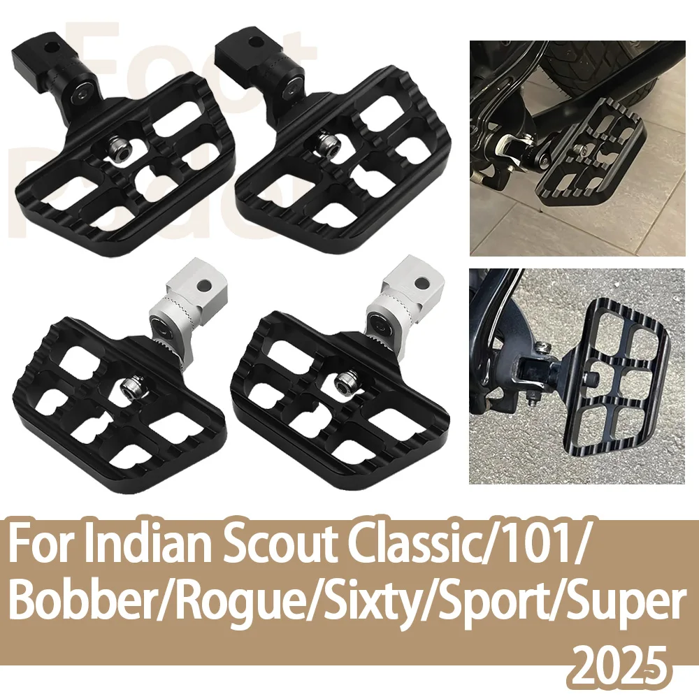 

Adjustable Extend Lowering Wide Front Foot Pegs Rest Pedals For INDIAN SCOUT 101 Sixty Bobber Limited Scout Classic Motorcycle