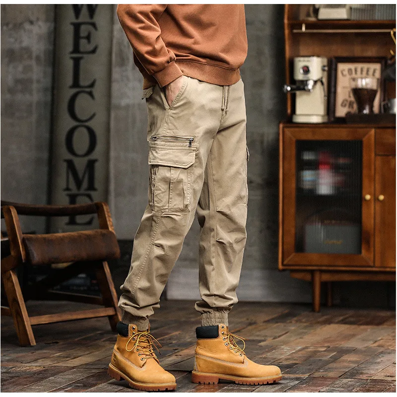 Men's Tactical Pants Gym Man Cotton Cargo Summer Casual Mens Sweatpants Work Wear Clothing Trousers Jogger Training Baggy Pants