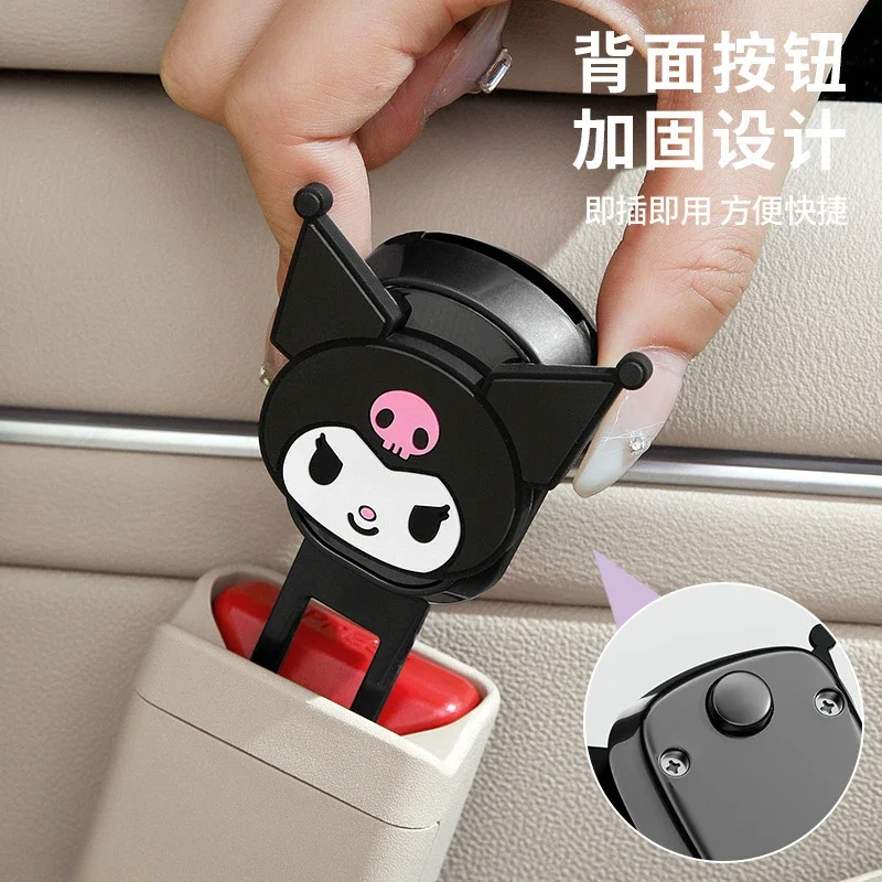 Sanrio Hello Kitty Alloy Car Safety Wear Buckle Melody Cute Practical Car Seat Belt Extension Seat Belt Holder