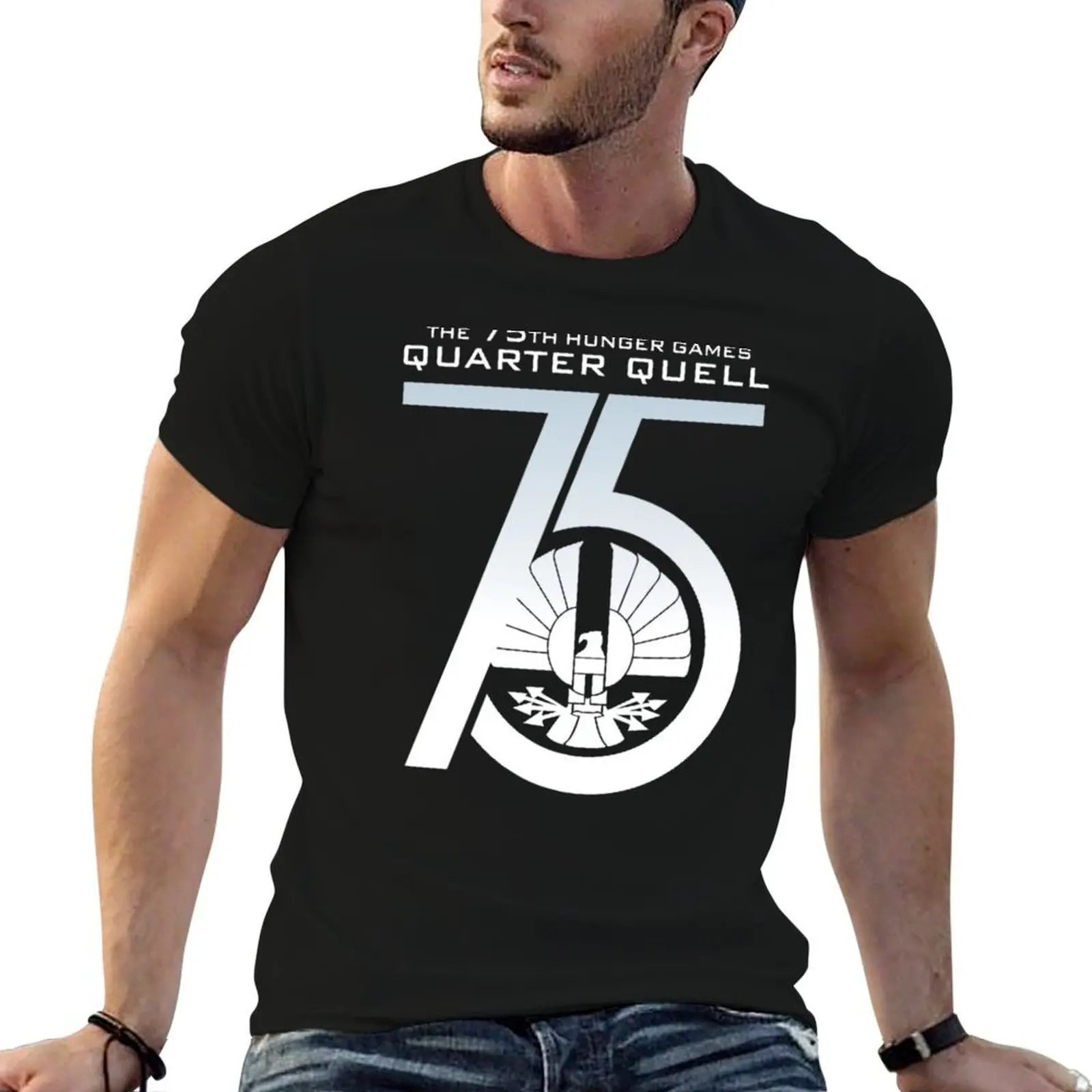 

Quartel t man cotton T-Shirt shirts shirt Hunger Games, The high t quality casual 75th Quell