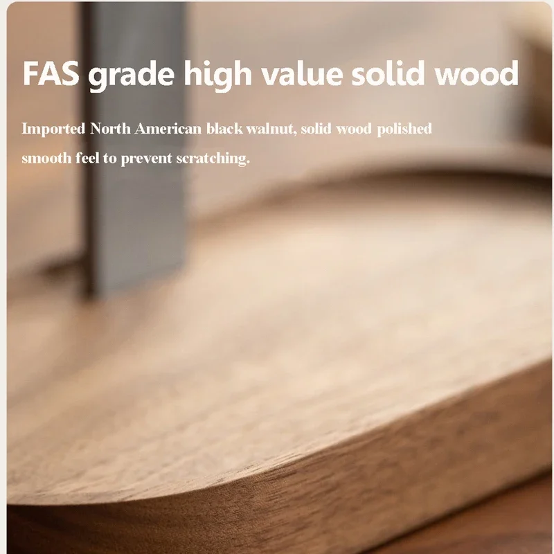 Black Walnut Solid Wood Headphone Stand Metal Alloy Headphones Display Earphone Desktop Storage E-sports Gaming Headset Hanger