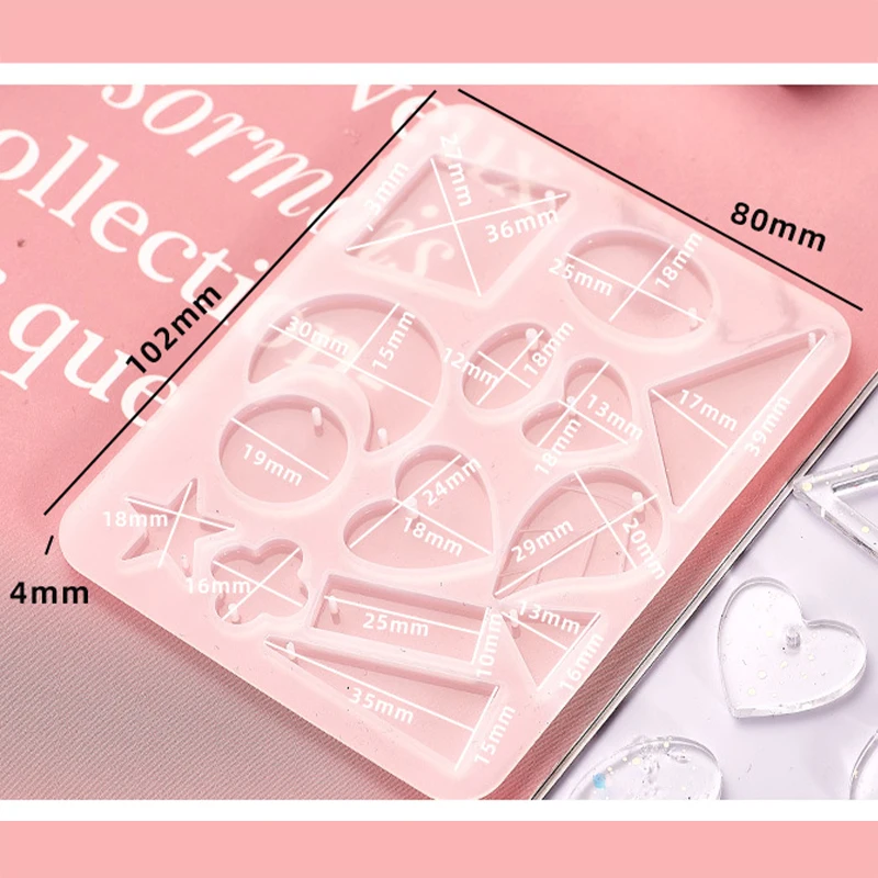 Handmade Silicone Earring Mold Necklace Earring Pendant Resin Molds Drop Dangle