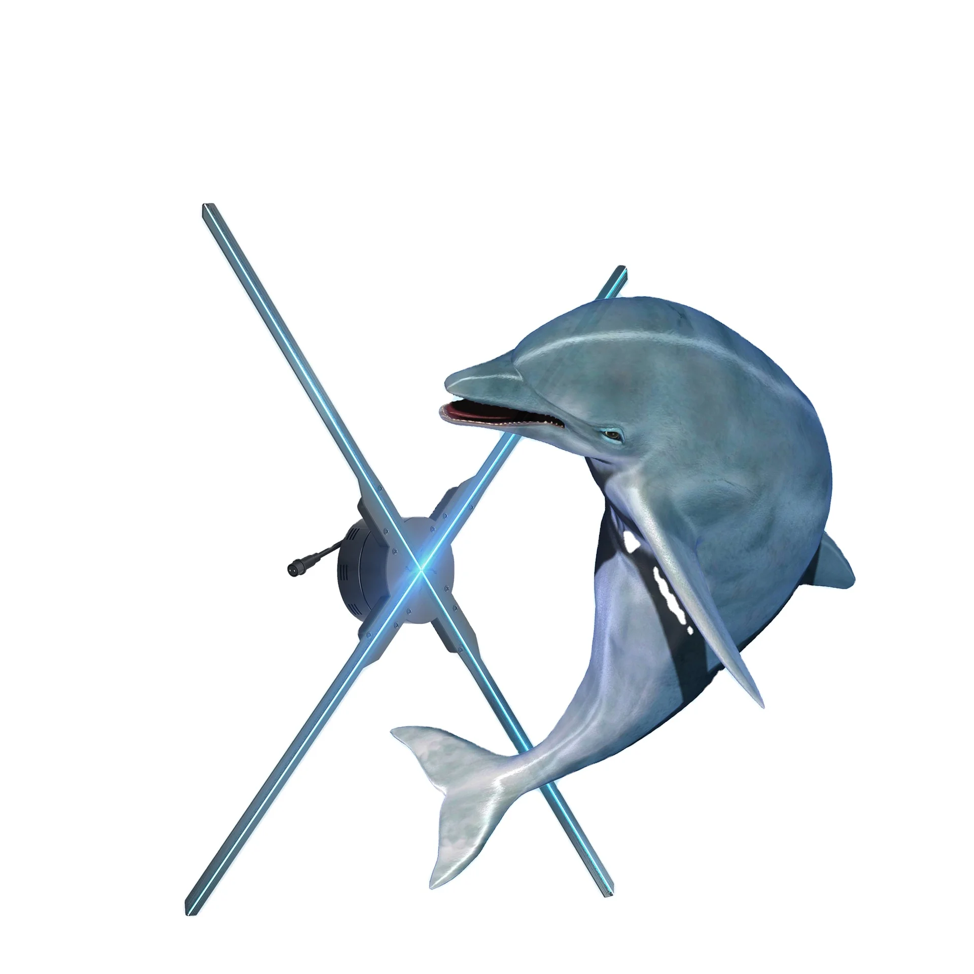 

Remote LED 3D Hologram Fan 78CM Projector Advertising Display With Video Library And Phone App/PC Control