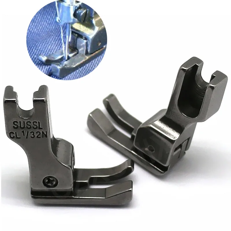 1 Pcs CR1/16N CR1/32N CL1/16N CL1/32N Industrial Sewing Machine Compensating Presser Foot Left/Right Edge Guide Presser Foot