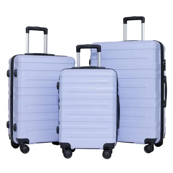 

luggage sets 3 piece,carry-on luggage with wheels,check in luggage,28/24/20 inch luggage,tsa approved lock,hardshell suitcase,Bl