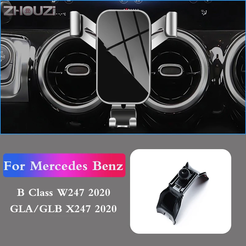 

Car Mobile Phone Holder For Mercedes Benz B Class W247 GLA GLB X247 2020 Special Mounts GPS Stand Gravity Navigation Bracket