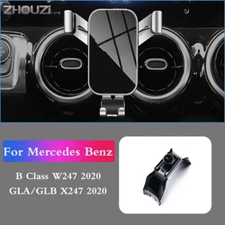 Car Mobile Phone Holder For Mercedes Benz B Class W247 GLA GLB X247 2020 Special Mounts GPS Stand Gravity Navigation Bracket