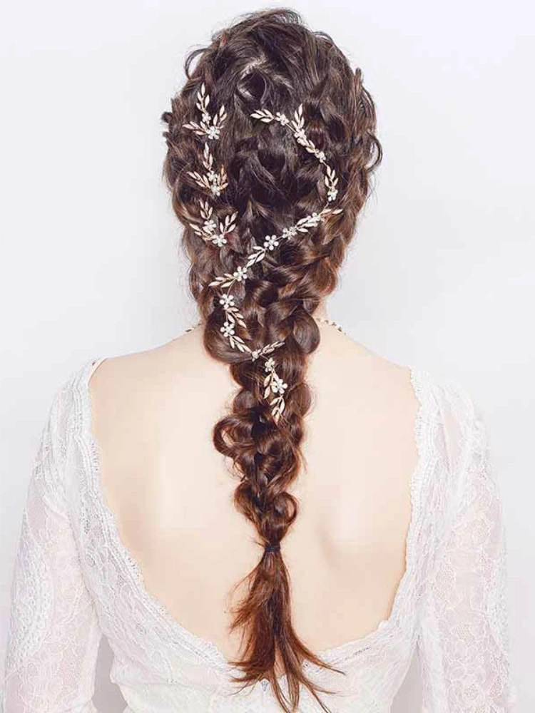 クリスタルフラワーブライダルティアラ,女性用ヘアジュエリー,ブライダルヘアバンド,パールウェディングヘッドバンド,手作りブライダルアクセサリーml